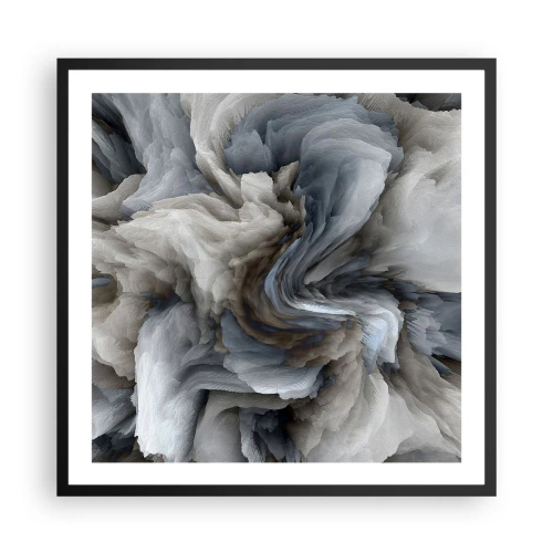 Poster in cornice nera - Pietra in fiore - 60x60 cm