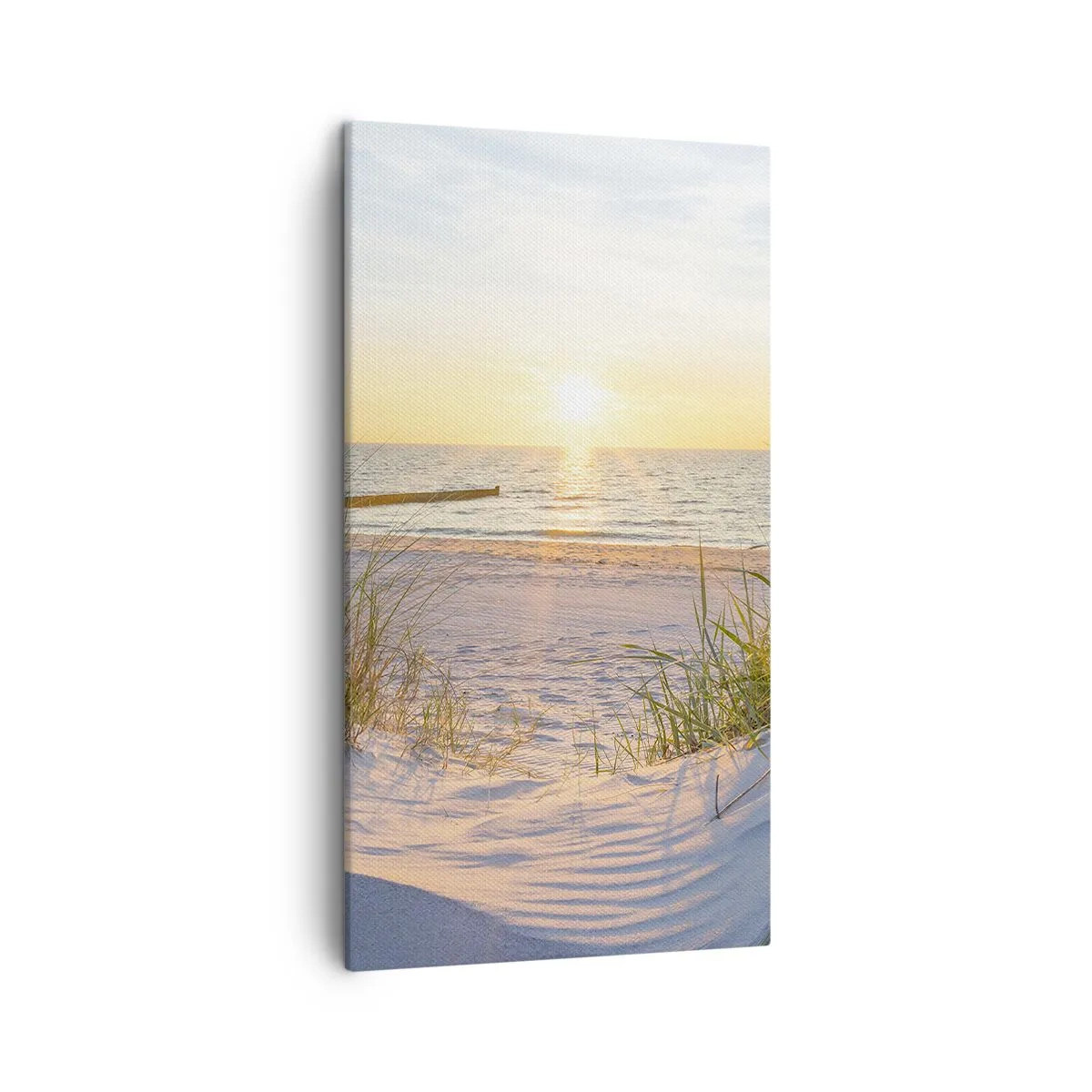 Quadro su tela - Stampe su Tela - Rumore del mare, uccelli che cantano, spiaggia selvatica tra i cespugli... - 45x80 cm
