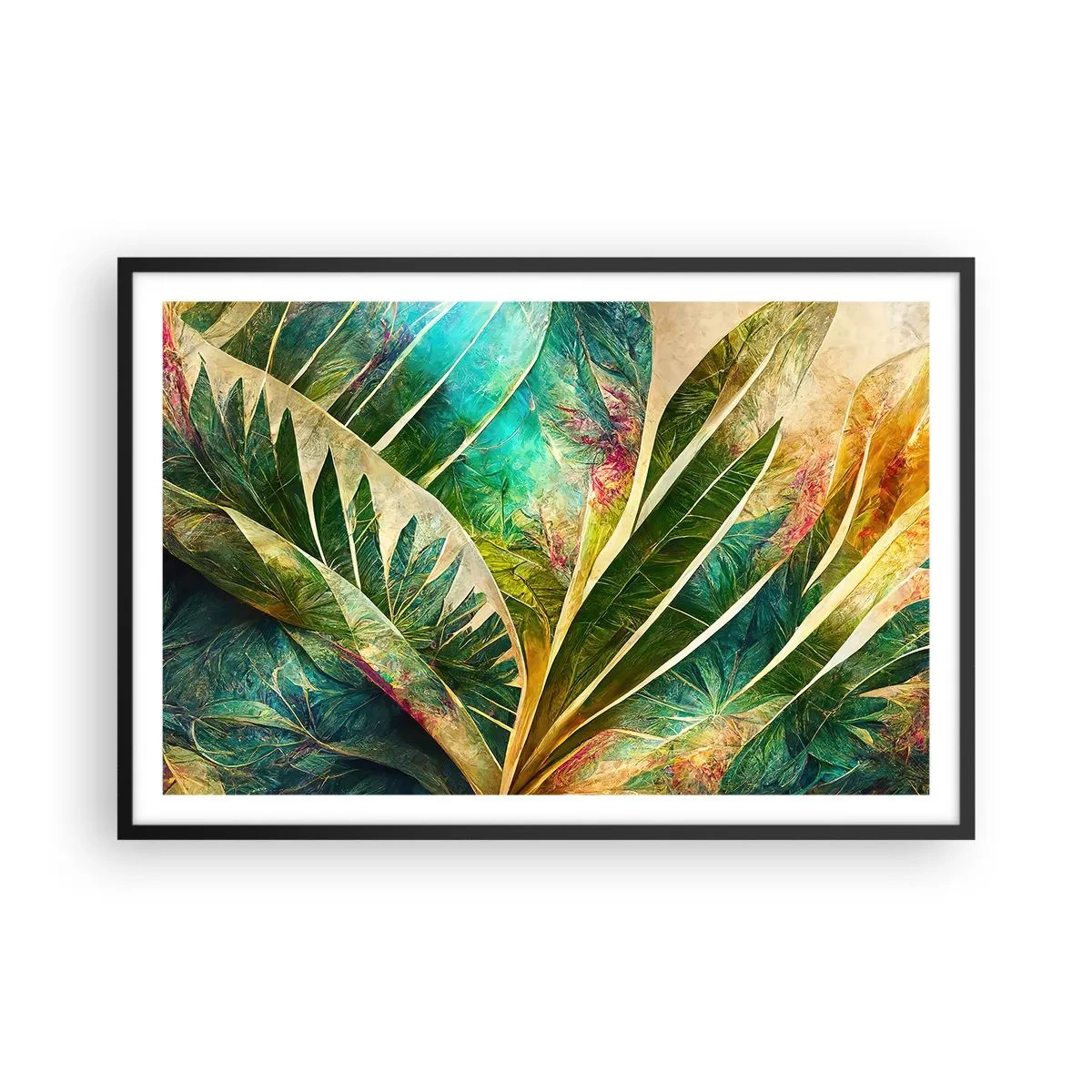 Poster in cornice nera - I colori dei tropici - 91x61 cm
