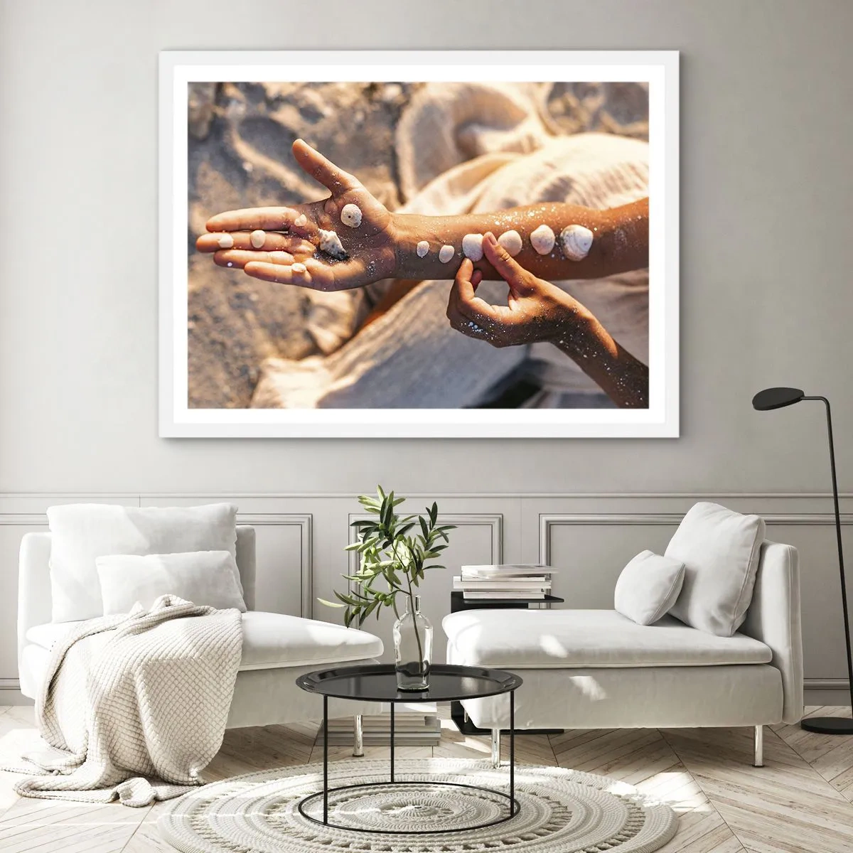 Poster in cornice bianca - La bellezza a portata di mano - 40x30 cm