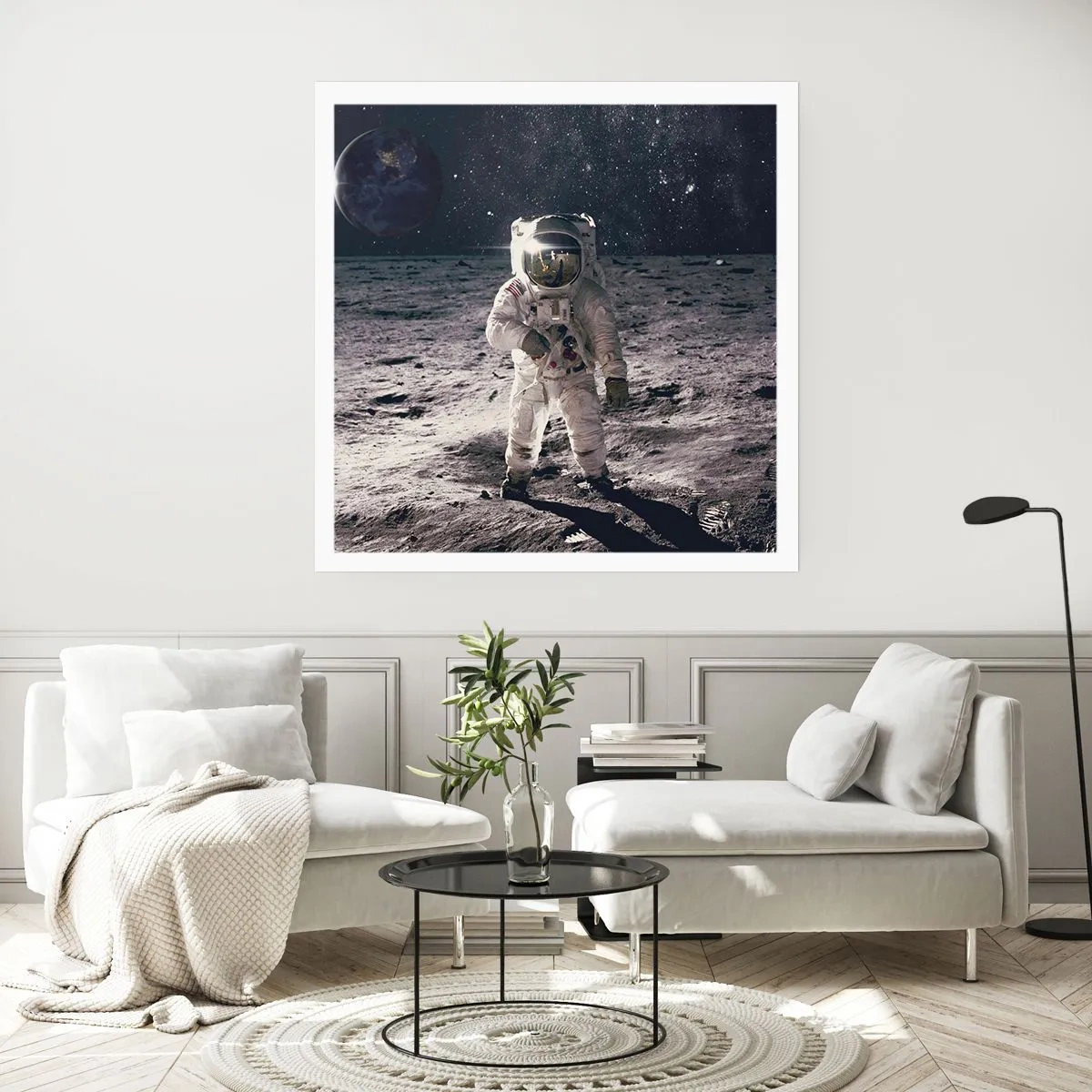 Poster - Saluti dalla luna - 30x30 cm