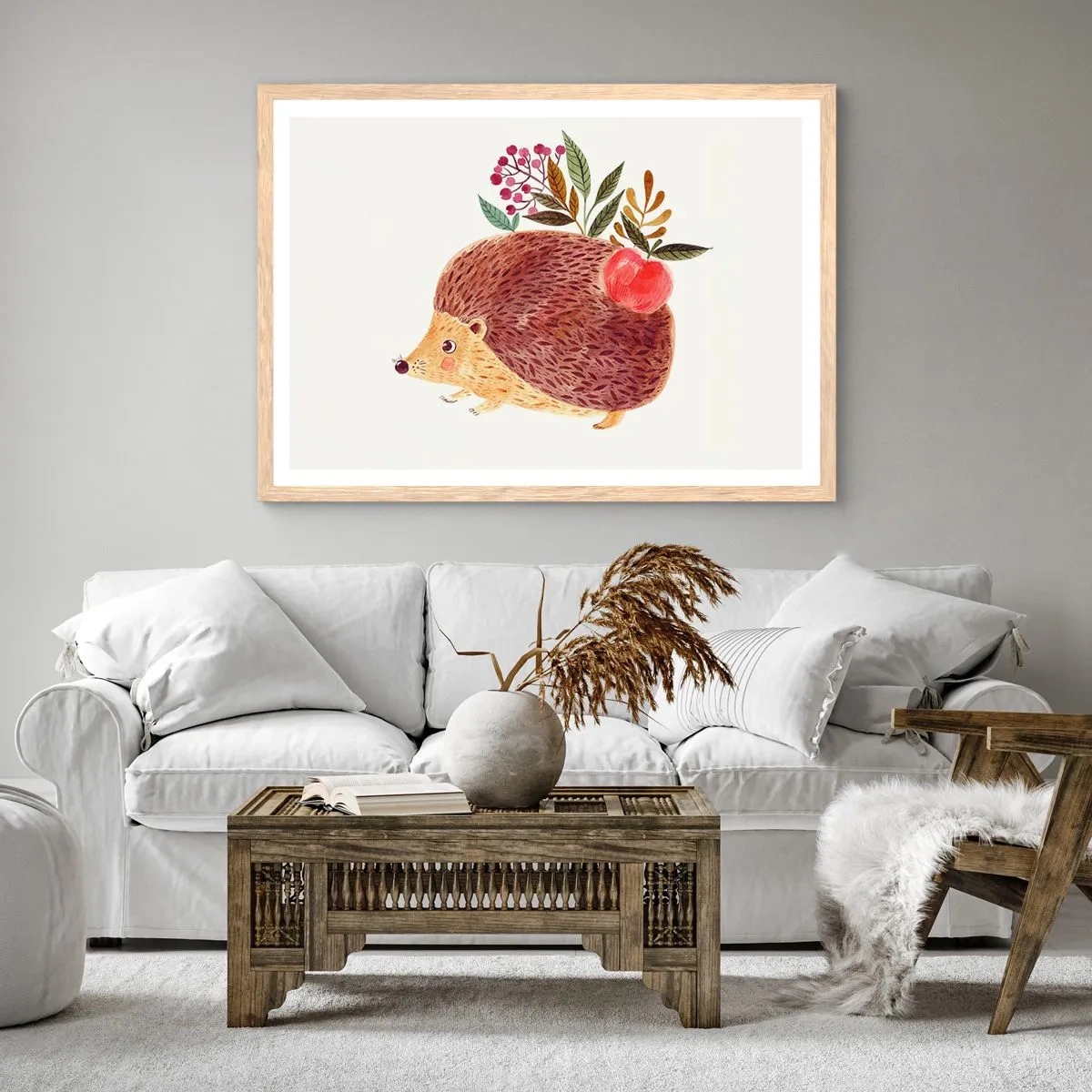 Poster in cornice rovere chiaro - E mi vuoi già bene - 40x30 cm