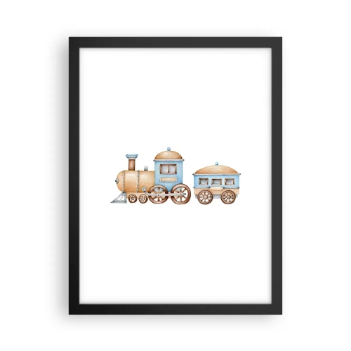 Poster in cornice nera - Fermo alla stazione... - 30x40 cm