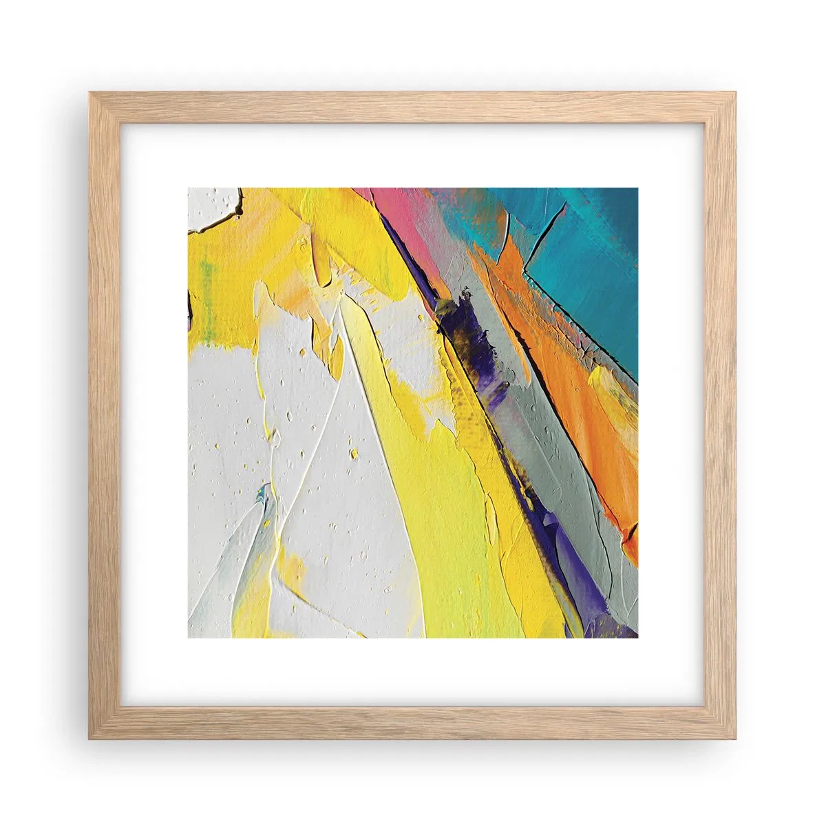 Poster in cornice rovere chiaro - Anatomia della luce - 30x30 cm