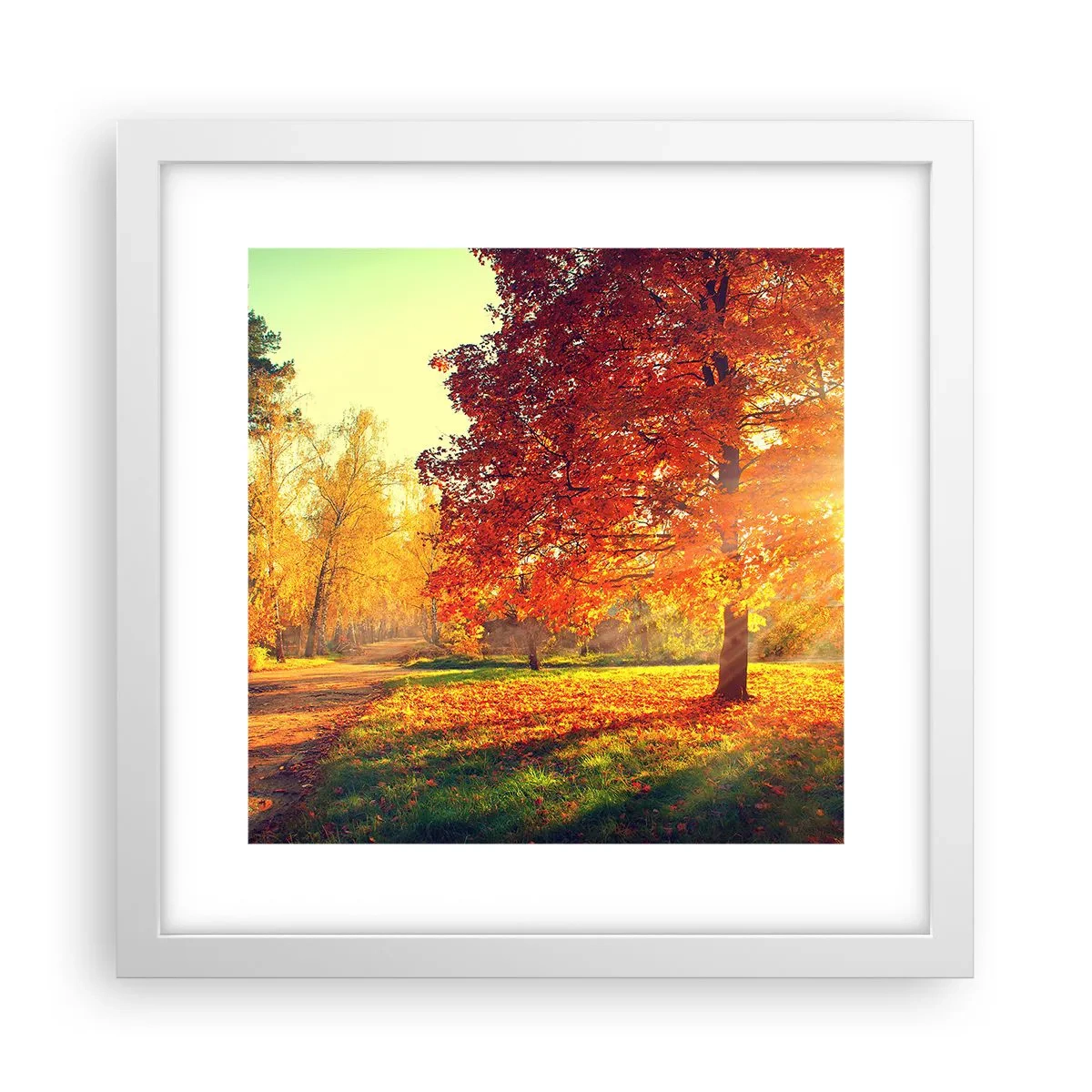 Poster in cornice bianca - Rosso è bello - 30x30 cm