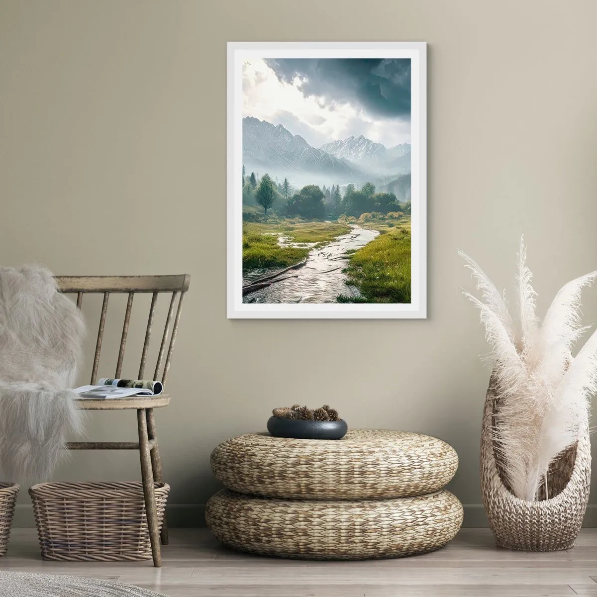 Poster in cornice bianca - Andata e ritorno - 30x40 cm