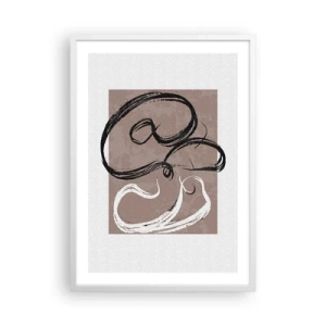 Poster in cornice bianca - Composizione: alla ricerca della pienezza - 50x70 cm