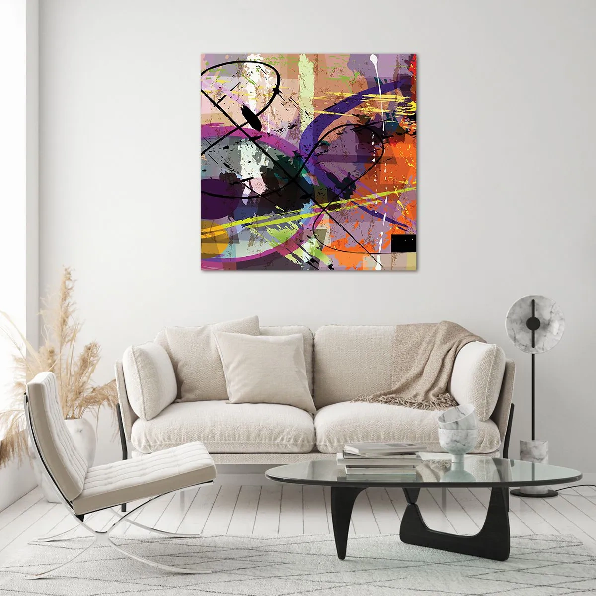 Quadro su vetro - Per la via diritta o tortuosa - 30x30 cm