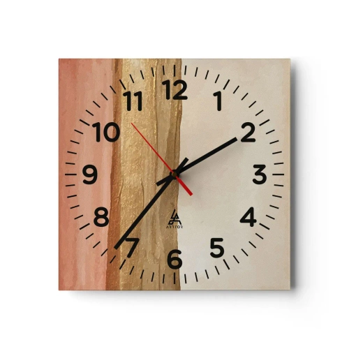 Orologio da parete - Orologio in Vetro - Composizione verticale - 30x30 cm