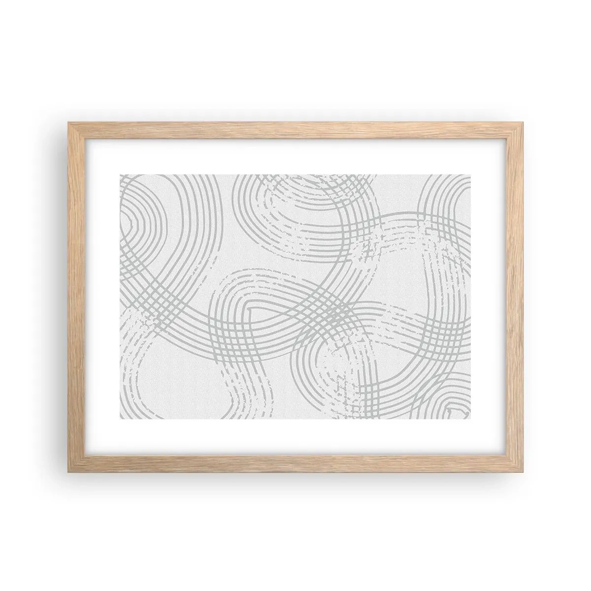 Poster in cornice rovere chiaro - Non vi è una via diritta - 40x30 cm