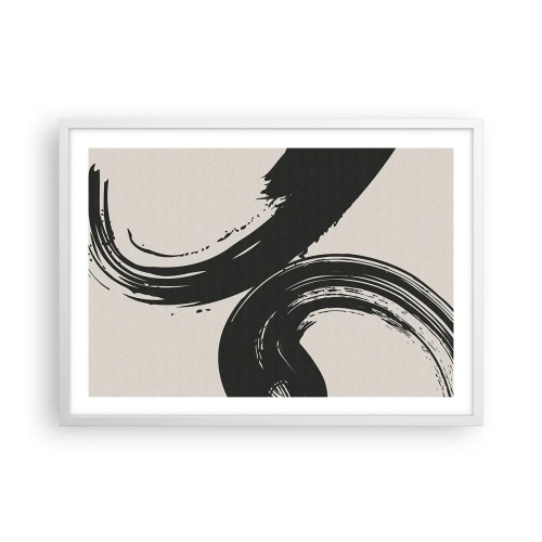 Poster in cornice bianca - Energico e circolare - 70x50 cm