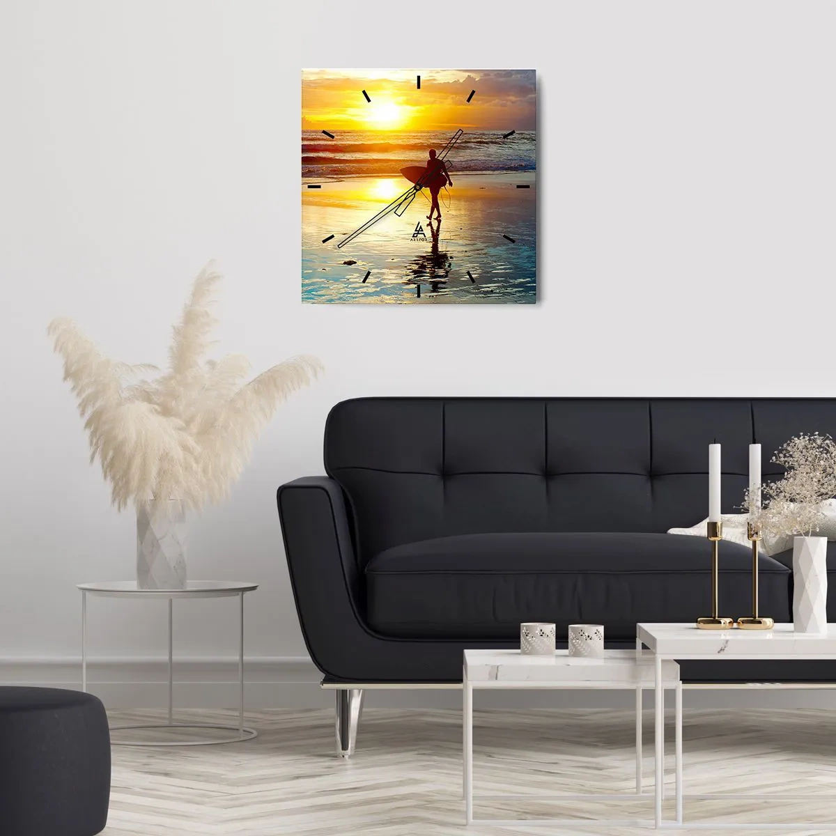 Orologio da parete - Orologio in Vetro - Il ritorno del guerriero - 40x40 cm