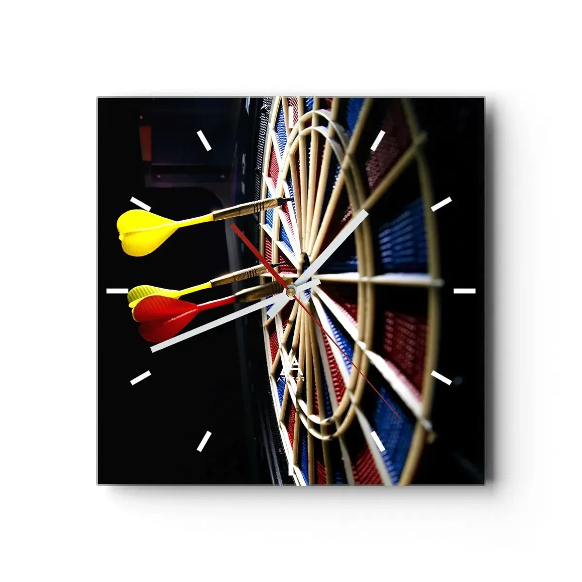 Orologio da parete - Orologio in Vetro - Dritto al centro - 40x40 cm