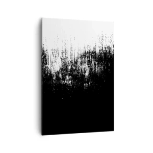 Quadro su tela - Stampe su Tela - Astrazione minimalista in bianco e nero - 70x100cm - E il vincitore è... - Decorazione murale moderna per soggiorno e camera da letto ARTTOR