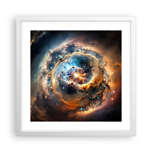 Poster in cornice bianca - L'inizio - 40x40 cm