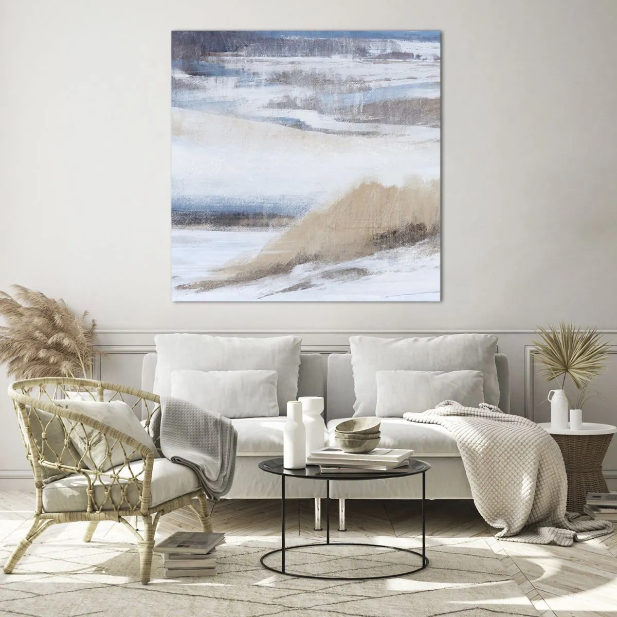 Quadro su vetro - Composizione invernale - 40x40 cm