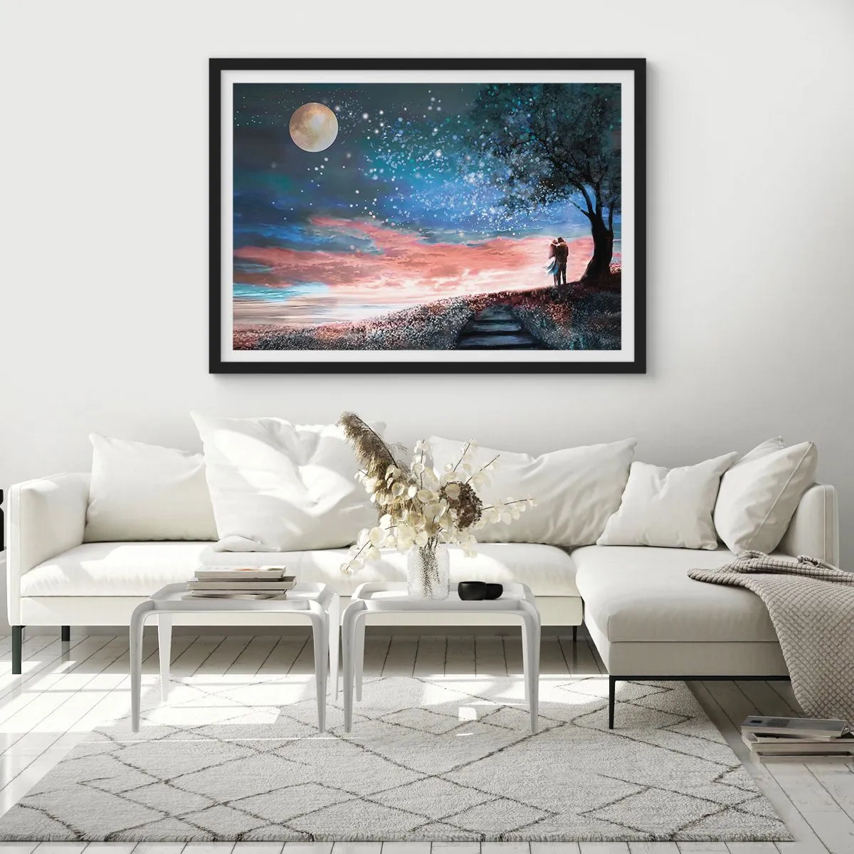 Poster in cornice nera - Lo spettacolo delle stelle - 50x40 cm