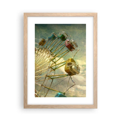 Poster in cornice rovere chiaro - Il divertimento comincia... - 30x40 cm