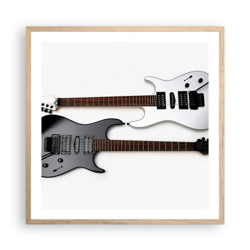 Poster in cornice rovere chiaro - Armonia delle forme - 60x60 cm