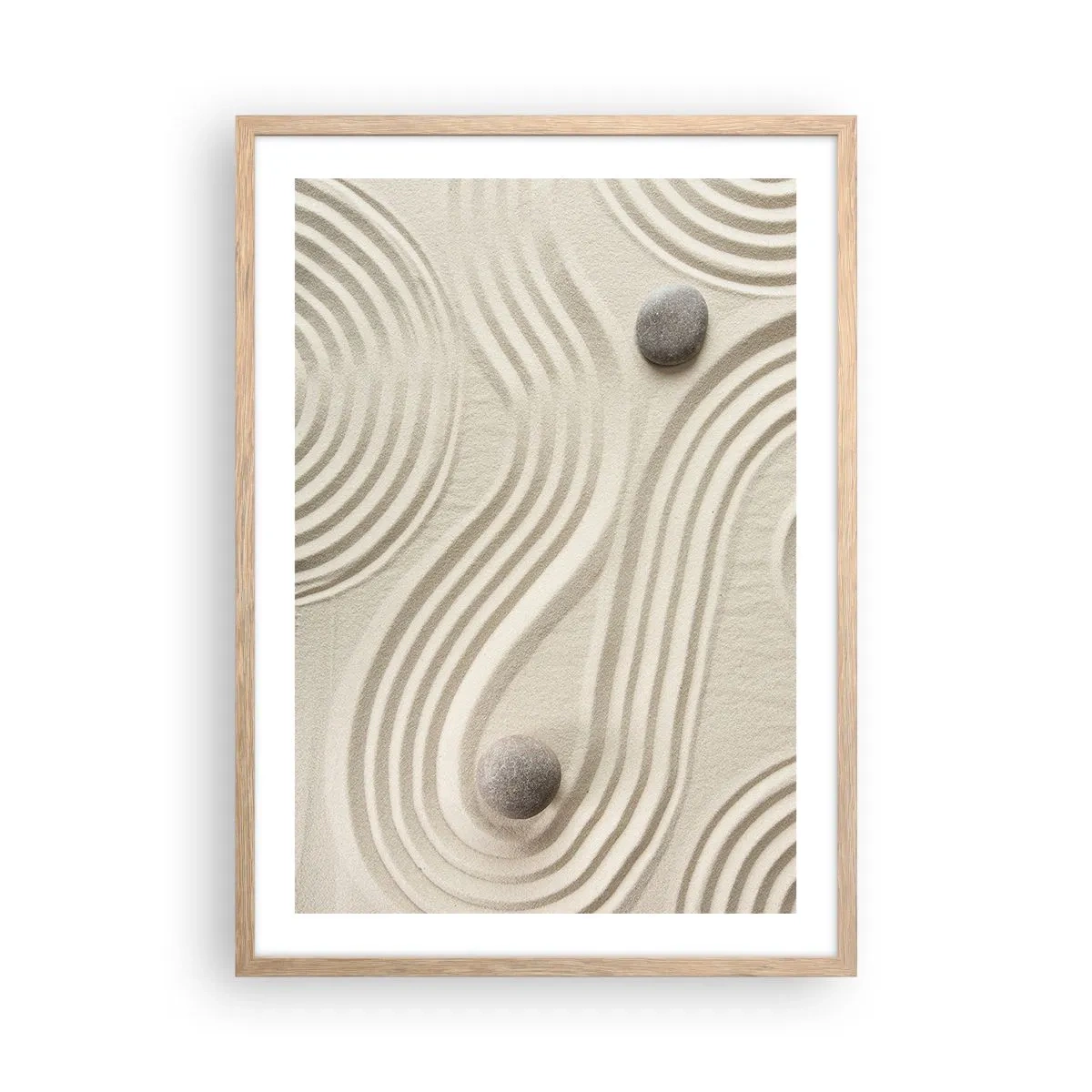 Poster in cornice rovere chiaro - Il tocco del calore - 50x70 cm