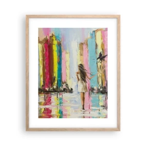 Poster in cornice rovere chiaro - Seguimi - 40x50 cm