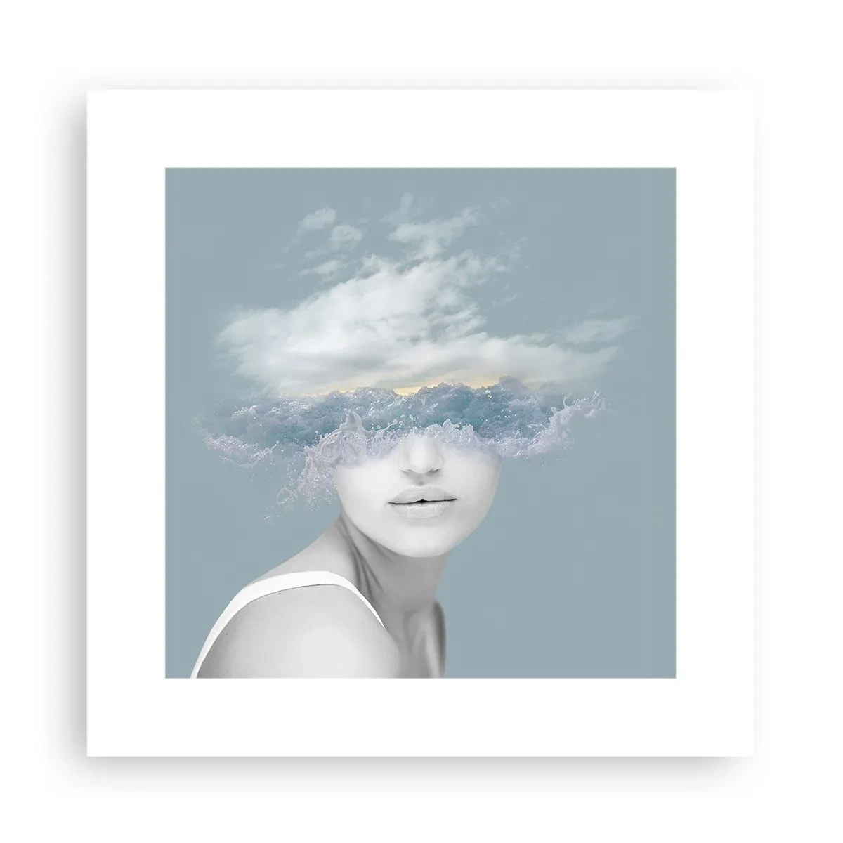 Poster - Con la testa tra le nuvole - 30x30 cm