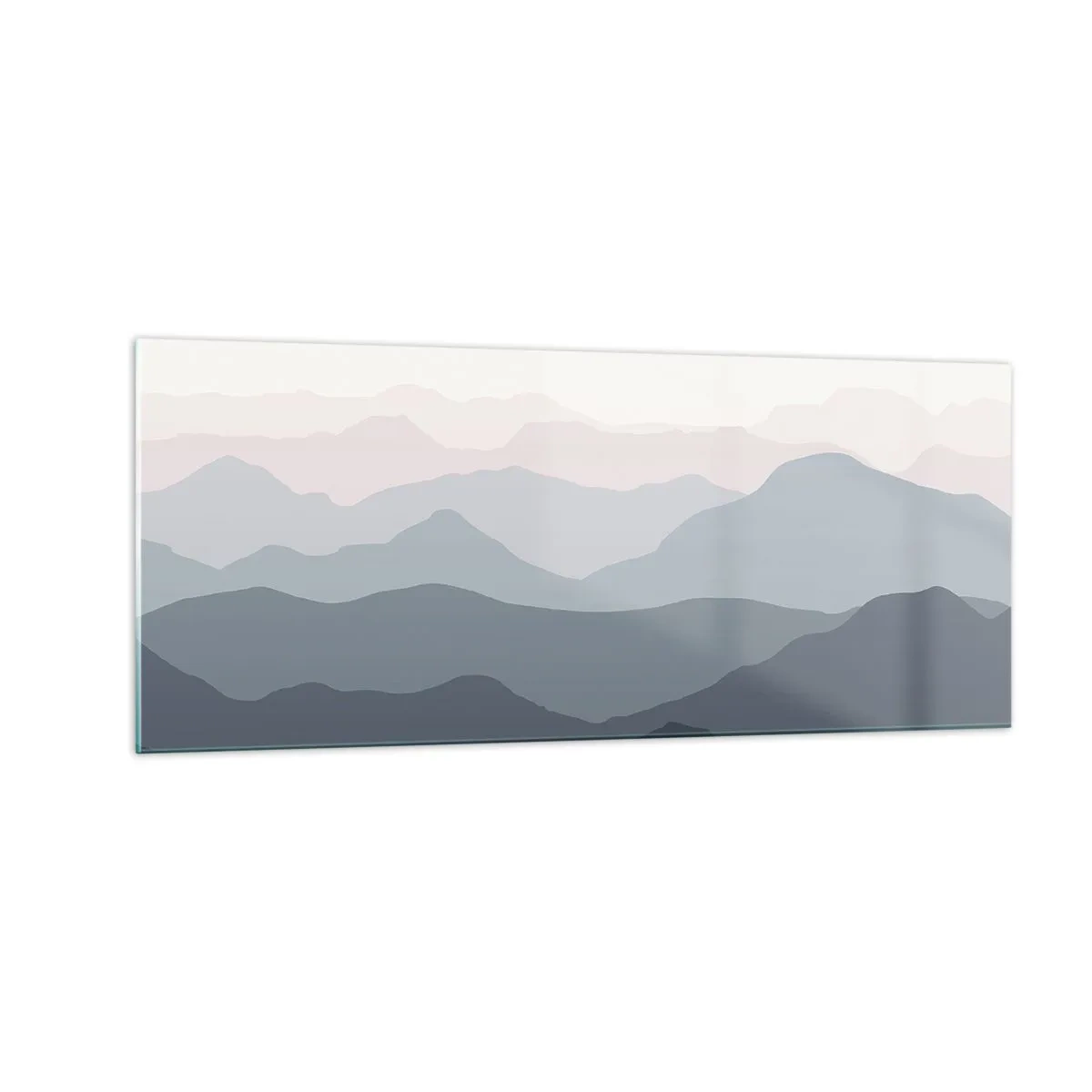 Quadro su vetro - Le onde dei monti - 100x40 cm