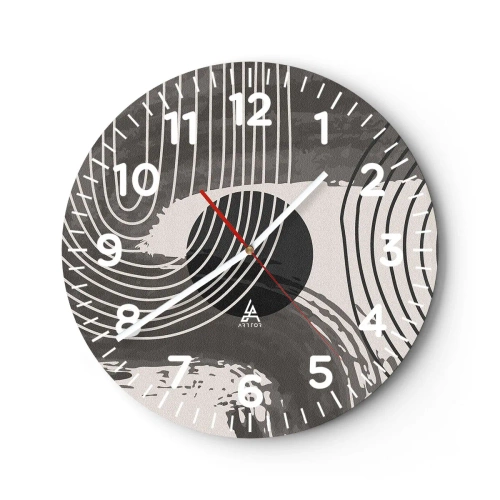 Orologio da parete - Orologio in Vetro - L'ovale vittorioso - 40x40 cm