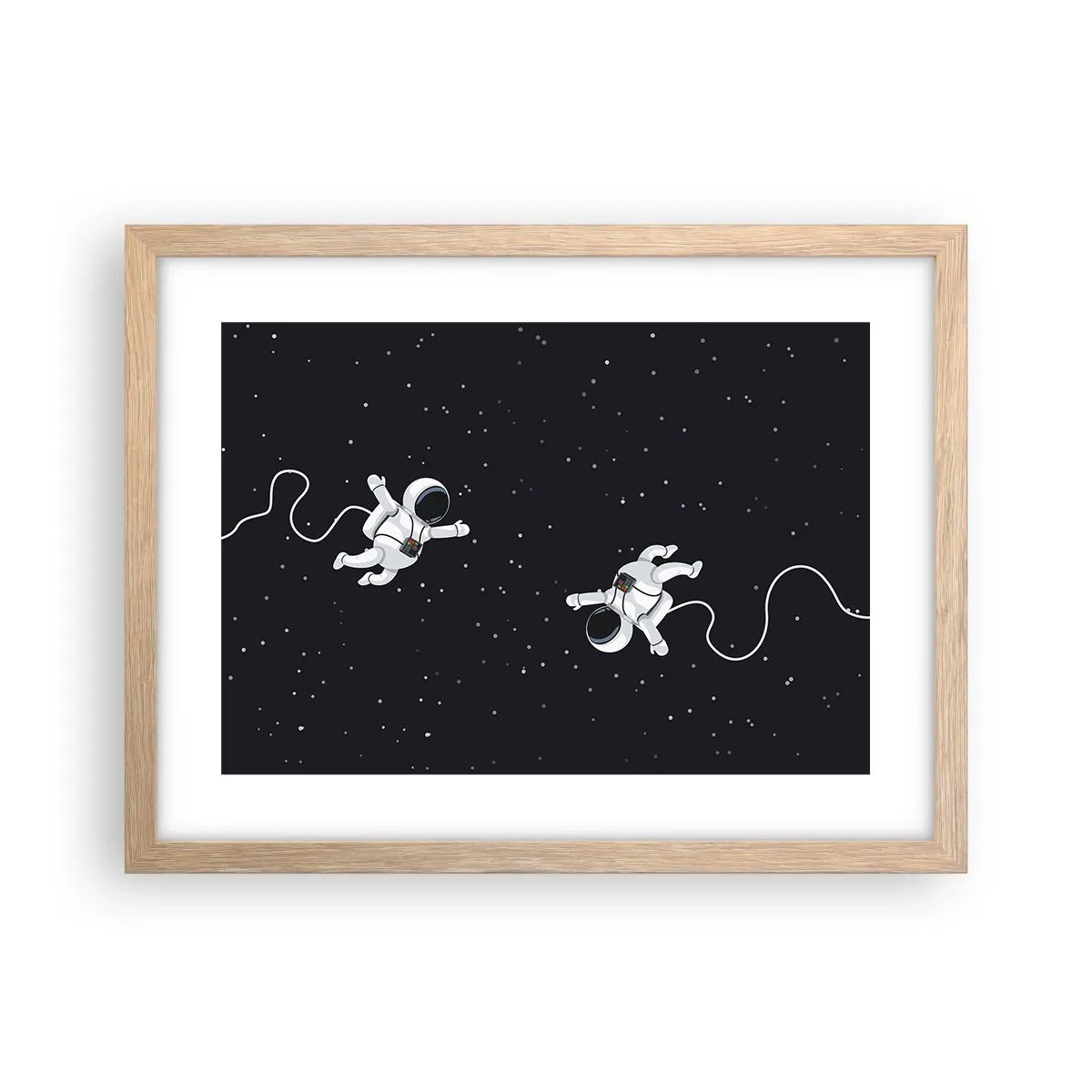 Poster in cornice rovere chiaro - Danza cosmica - 40x30 cm