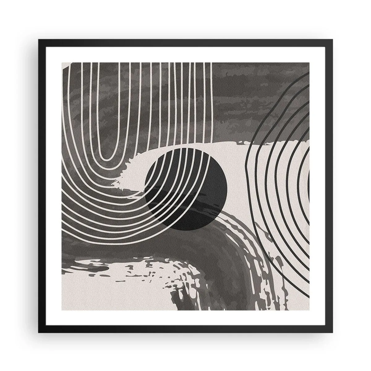 Poster in cornice nera - L'ovale vittorioso - 60x60 cm
