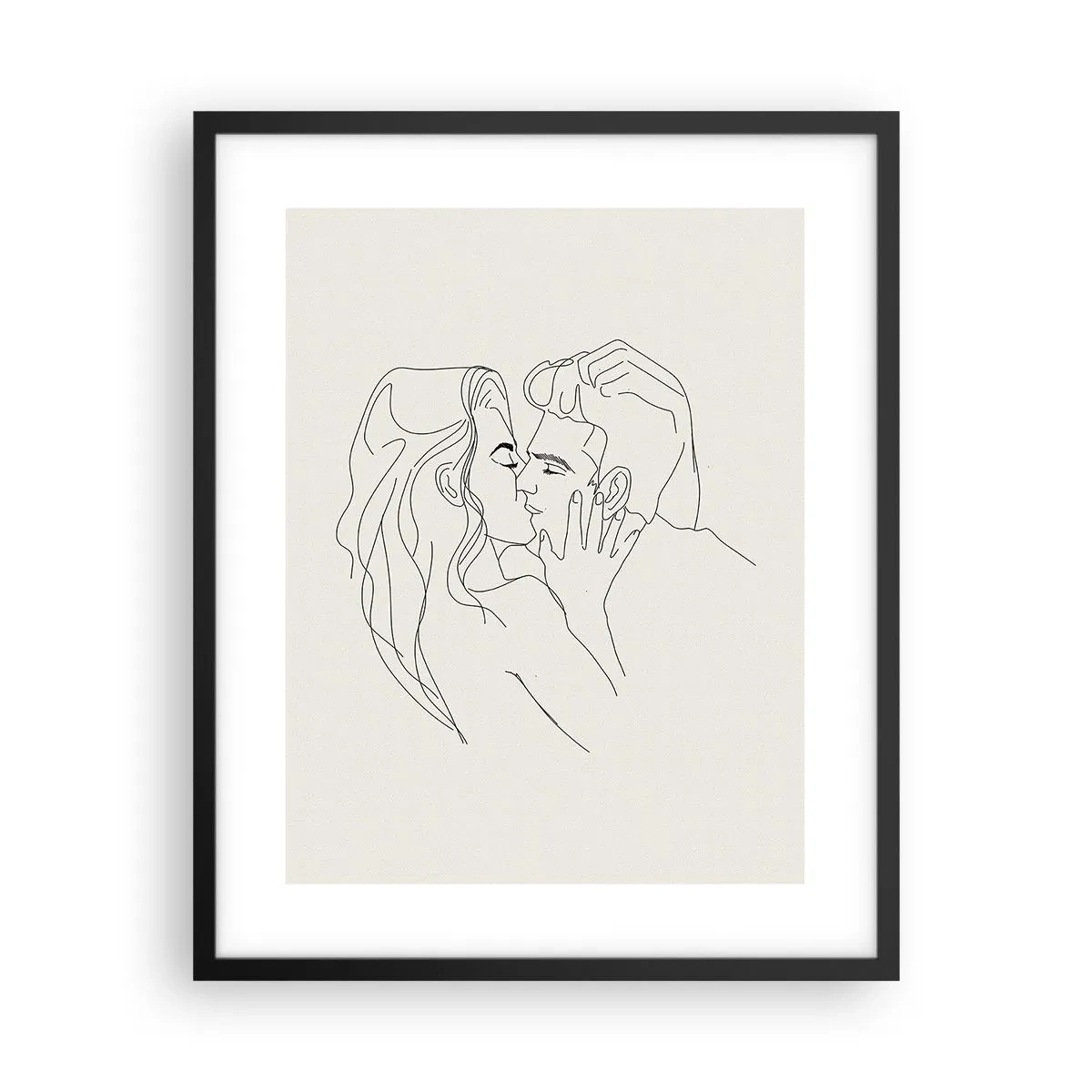 Poster in cornice nera - Intrecciati dal sentimento - 40x50 cm