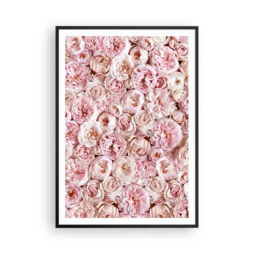 Poster in cornice nera - Coperto di rose - 70x100 cm