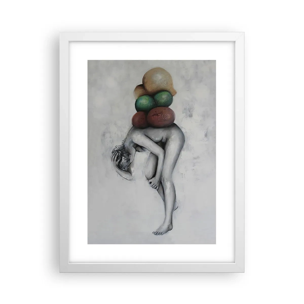 Poster in cornice bianca - Il peso della vita - 30x40 cm