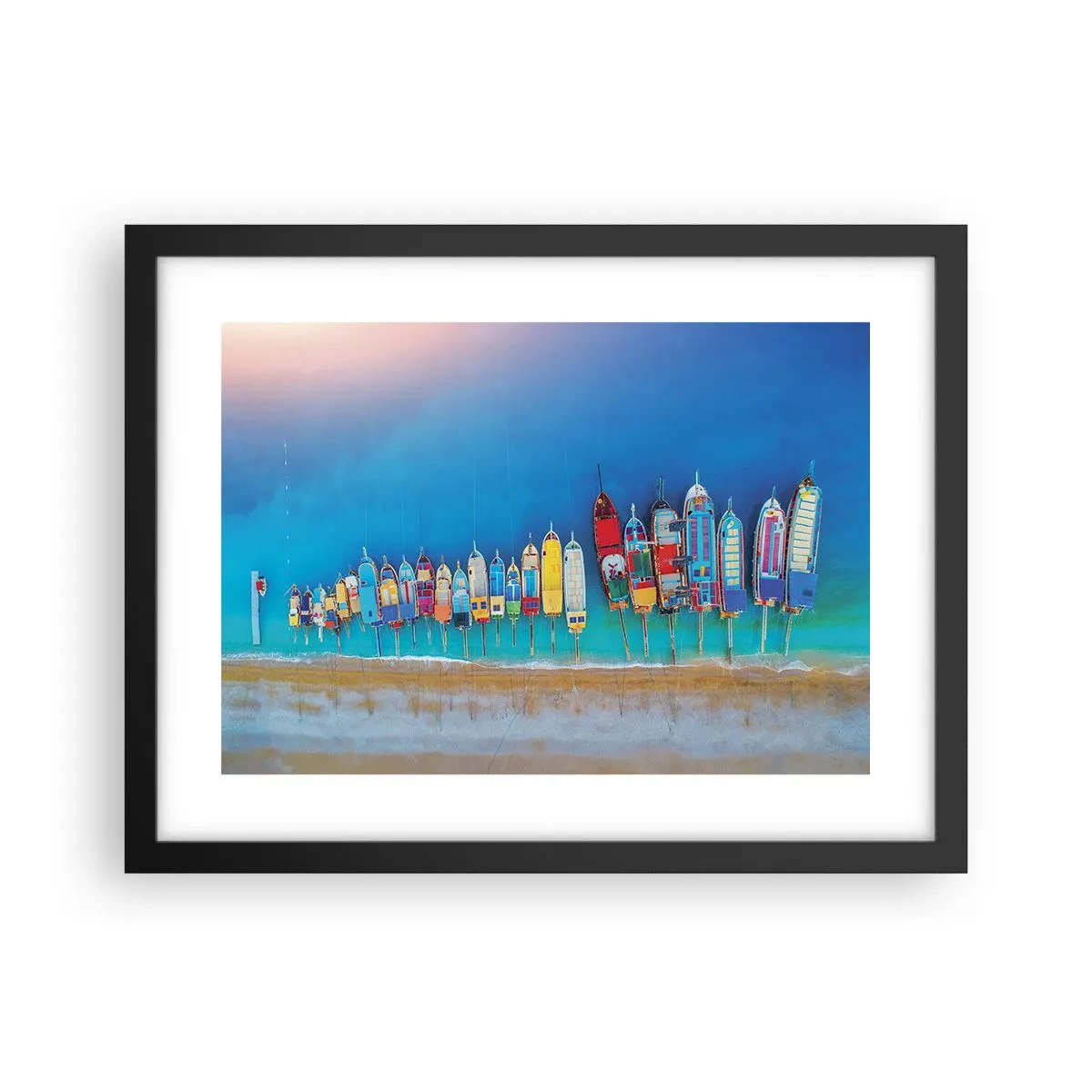 Poster in cornice nera - A volo d'uccello - 40x30 cm