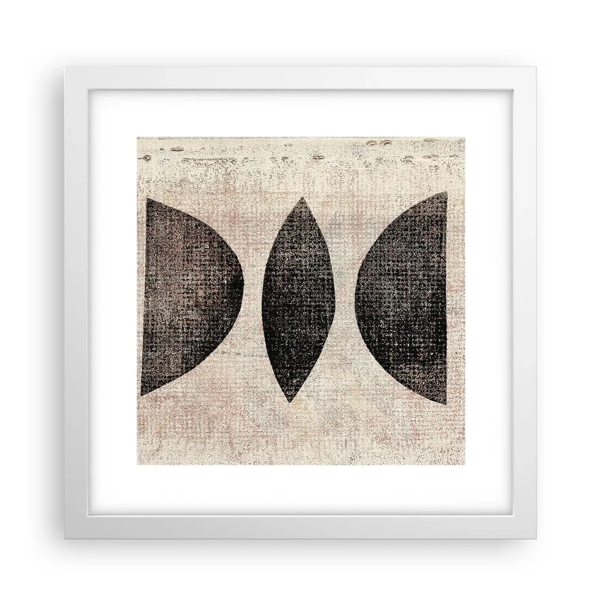 Poster in cornice bianca - Astrazione etnica - 30x30 cm