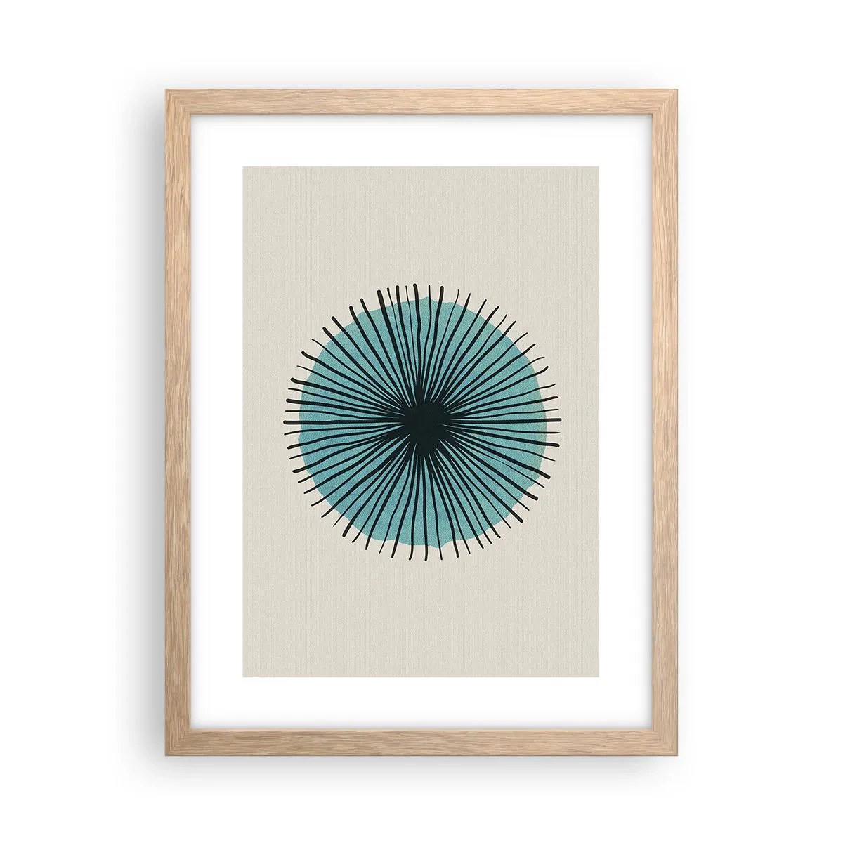 Poster in cornice rovere chiaro - Radiosamente nel blu - 30x40 cm
