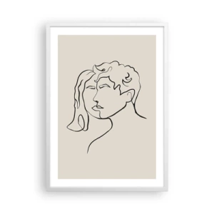 Poster in cornice bianca - E divennero una cosa sola - 50x70 cm