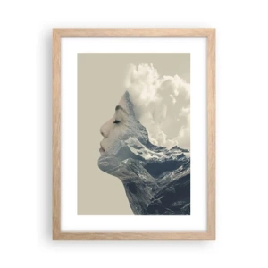 Poster in cornice rovere chiaro - La bellezza degli elementi - 30x40 cm