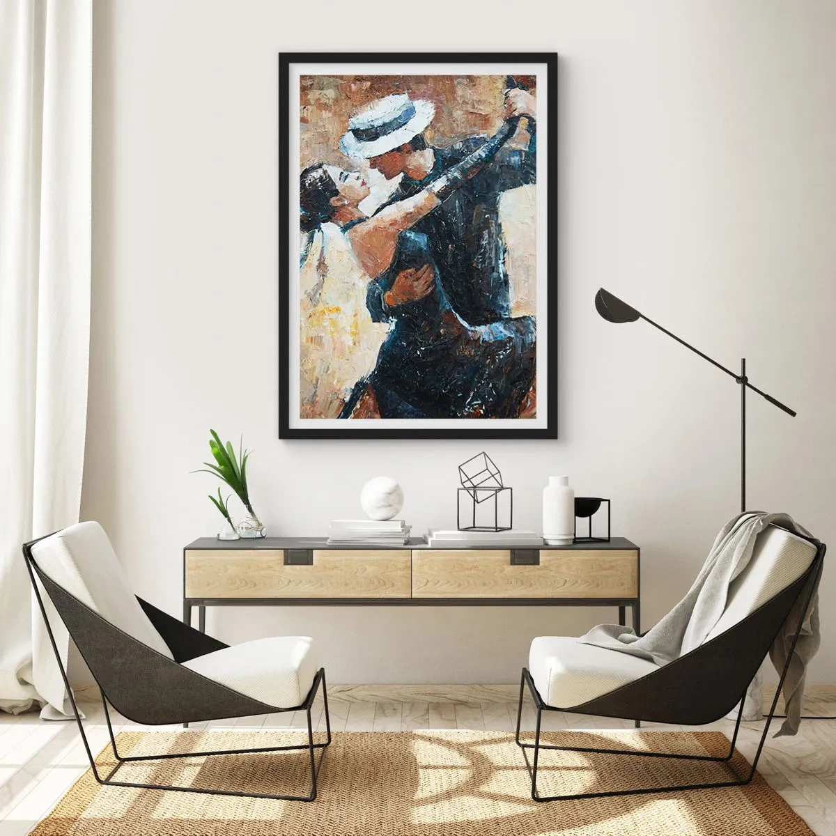 Poster in cornice nera - Alla Rodolfo Valentino - 40x50 cm