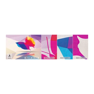 Campione di Fotomurale Premium Canvas - La farfalla arcobaleno - insetti, Farfalla, Figura geometrica - 100x30 cm