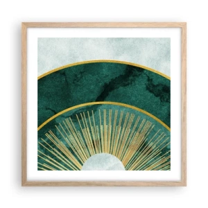 Poster in cornice rovere chiaro - Un altro sistema solare - 50x50 cm