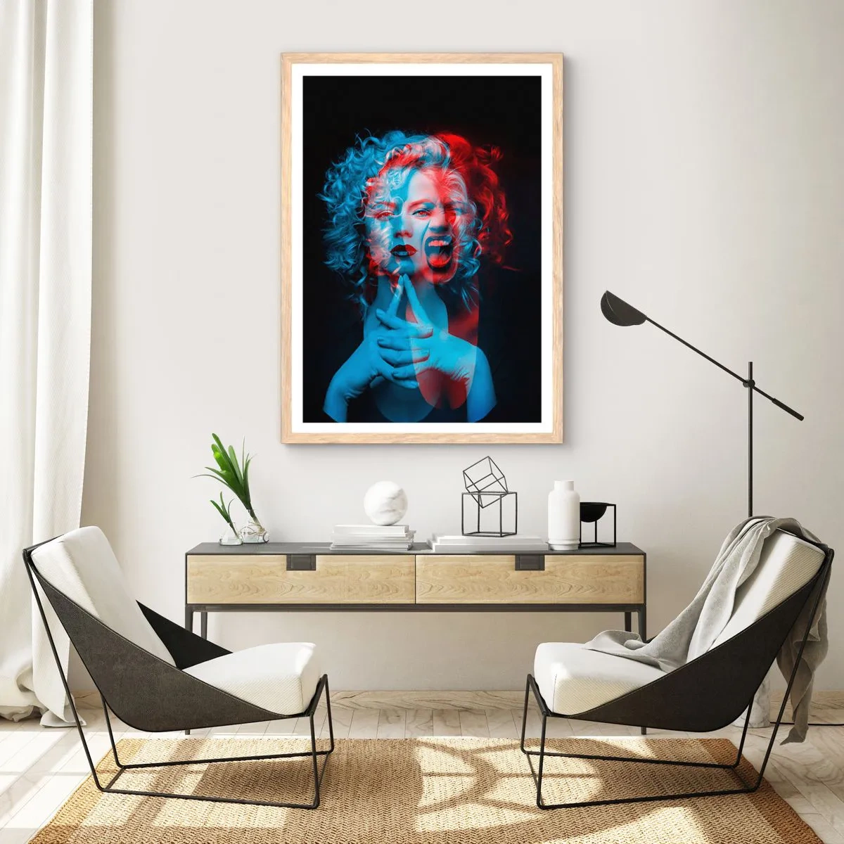 Poster in cornice rovere chiaro - Alter ego - 61x91 cm