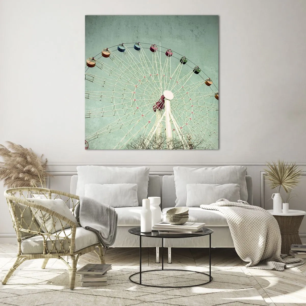 Quadro su vetro - Venite a divertirvi - 30x30 cm