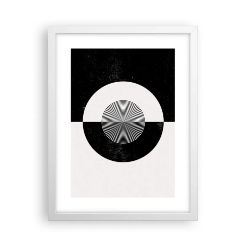 Poster in cornice bianca - Armonia in bianco e nero - 30x40 cm