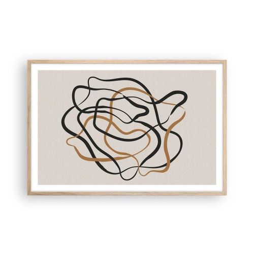 Poster in cornice rovere chiaro - Tutto è andato storto - 91x61 cm