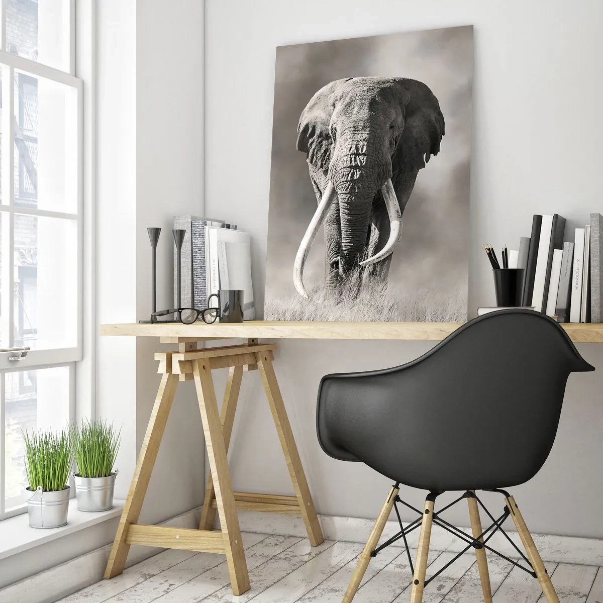 Quadro su vetro - Patriarca africano - 80x120 cm