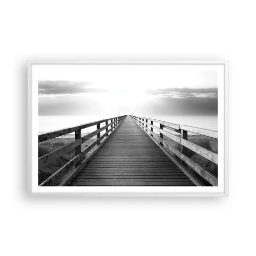 Poster in cornice bianca - Sempre più lontano - 91x61 cm