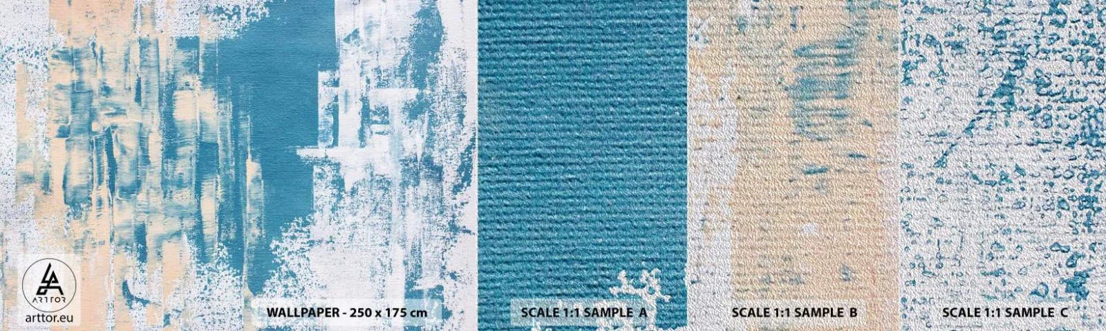 Campione di Fotomurale Premium Sand - Attraverso il ghiaccio - Astrazione, Pezzo, Modello moderno - 100x30 cm