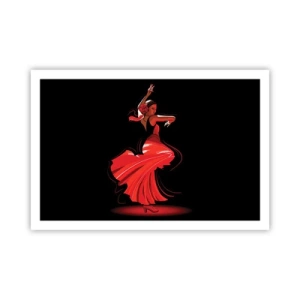 Poster - Lo spirito focoso del flamenco - 91x61 cm