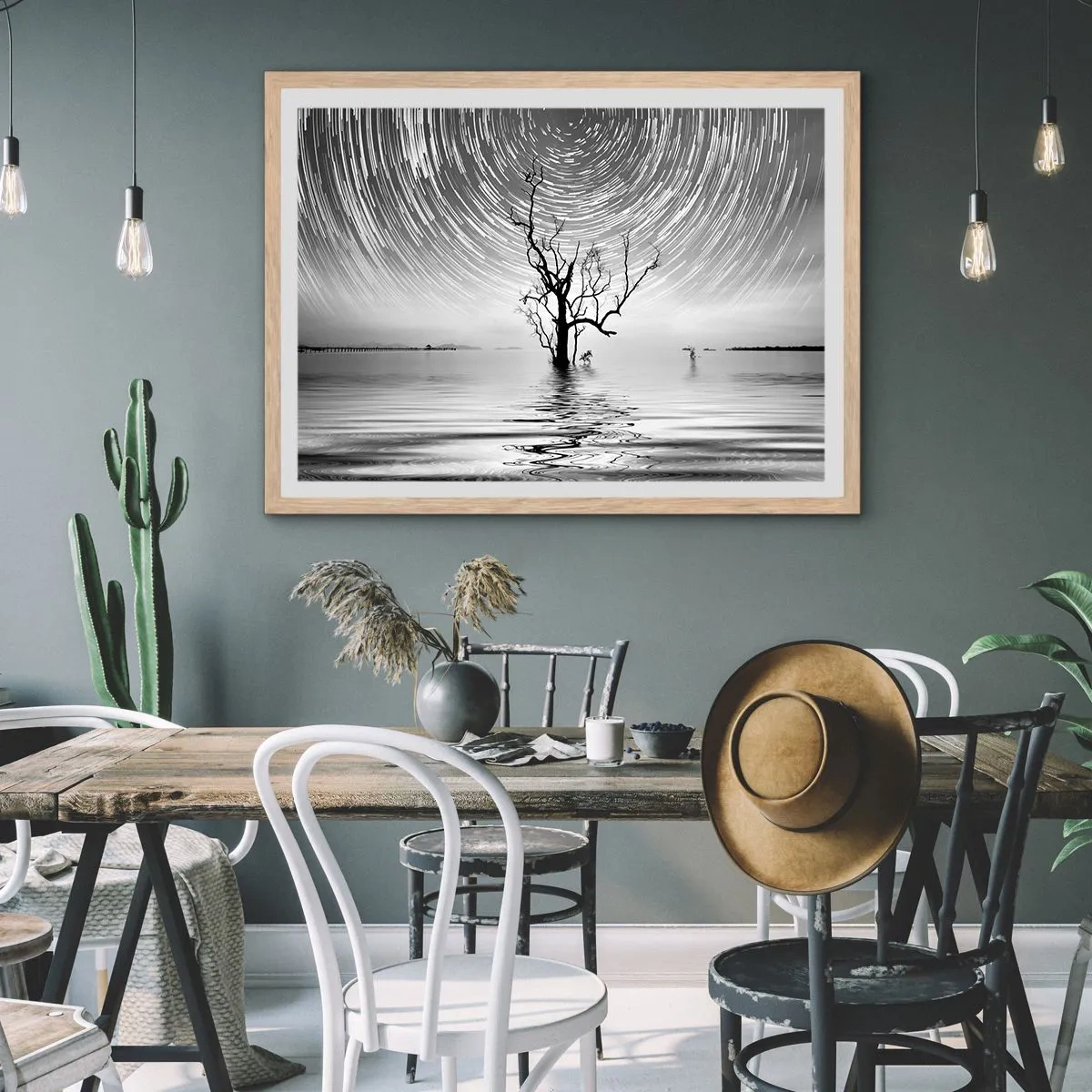 Poster in cornice rovere chiaro - Sinfonia della natura - 40x30 cm